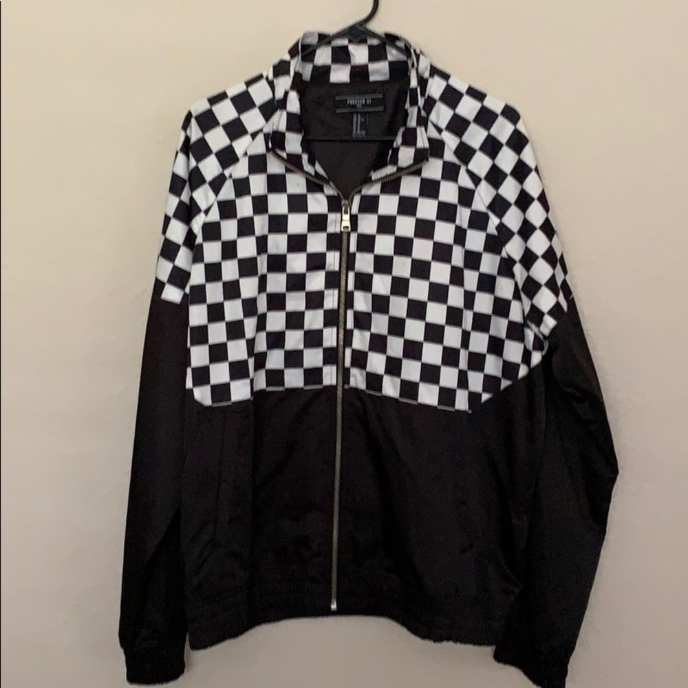 F21 checker jacket size XL